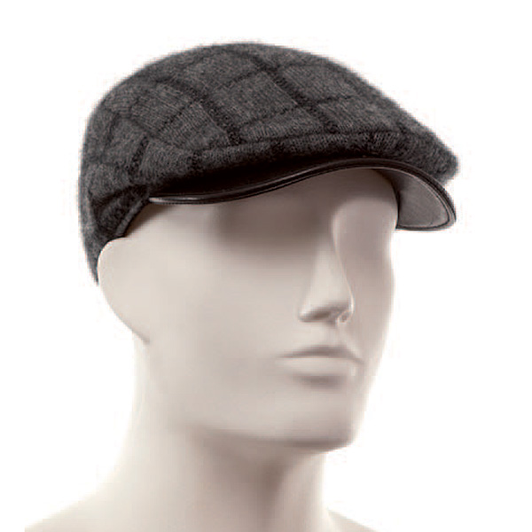 McDonald - Check Pattern Cheesecutter with Lambskin Leather Peak