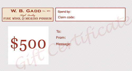 $500 Gift Voucher